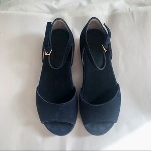 Marni navy blue flatform sandals